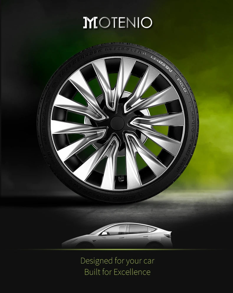 4PCS Wheel Cap 18 Inch Turbine Automobile Hubcap for Tesla Model 3 Highland 2024-2026 Hub Cap Performance Replacement for Tesla