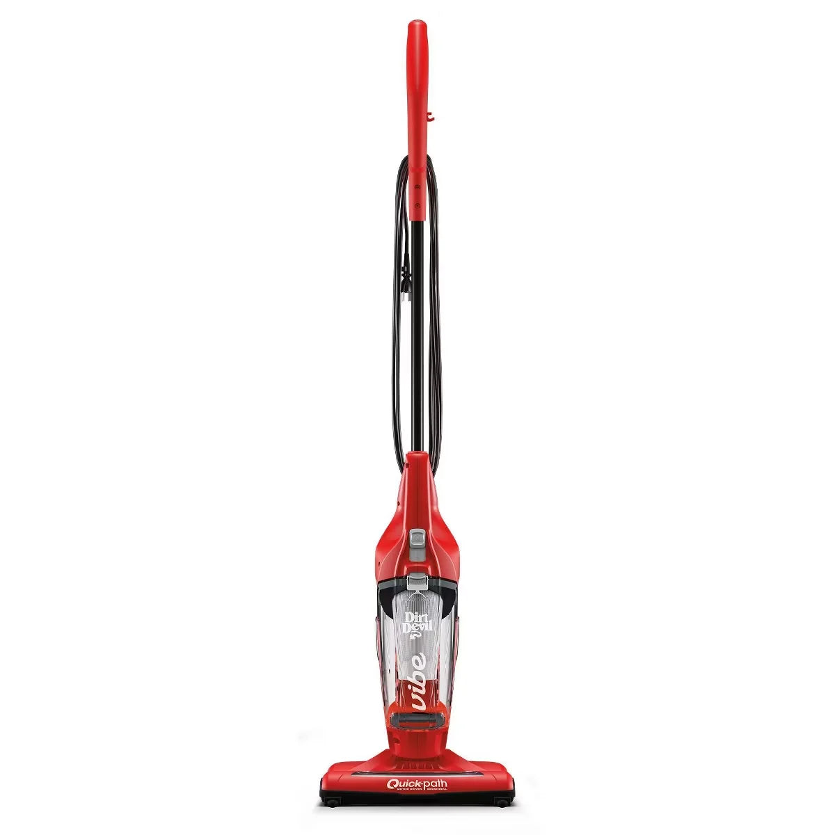 Dirt Devil Vibe 3-in-1 Corded Stick Vacuum Cleaner with Removable Hand Held Vacuum: Lightweight, Bagless, Multi-Surface, Red
