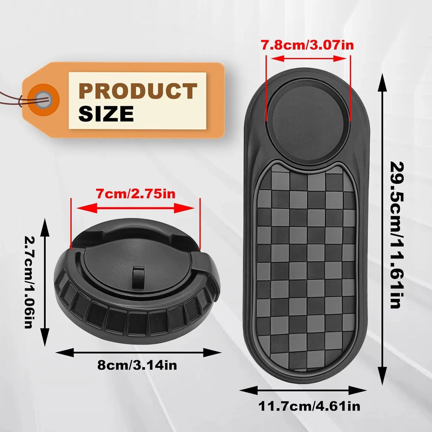 Universal Multifunction Anti-Slip Car Dashboard Mat, Rotatable Car Phone Holder Dashboard Pad with Temporary Parking Number, and
