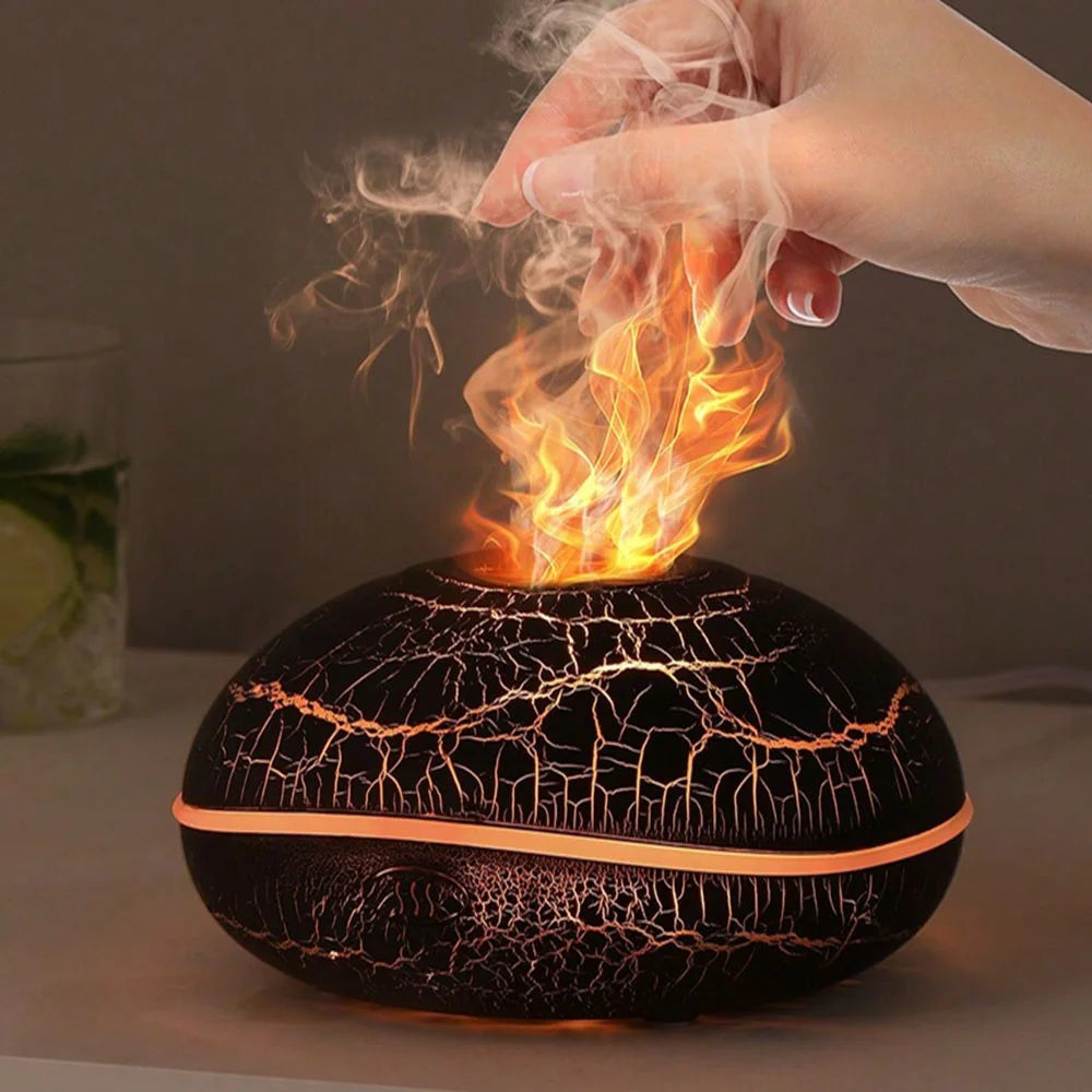 Aroma Humidifier flame Can Add Essential Oil Small Aromatherapy Machine Air Humidifier Equipped with colorful lighting function