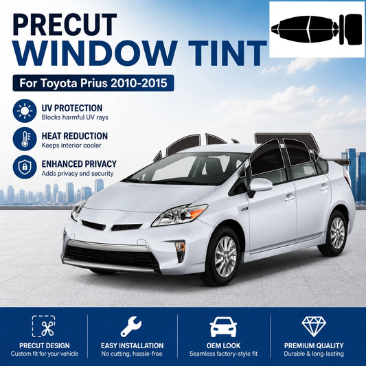 Pre-Cut Window Tint Car For Toyota Prius 2010-2015 All Sides Sun UV-IR Blocking Heat & Glare 2Ply Window Protector Films Shade