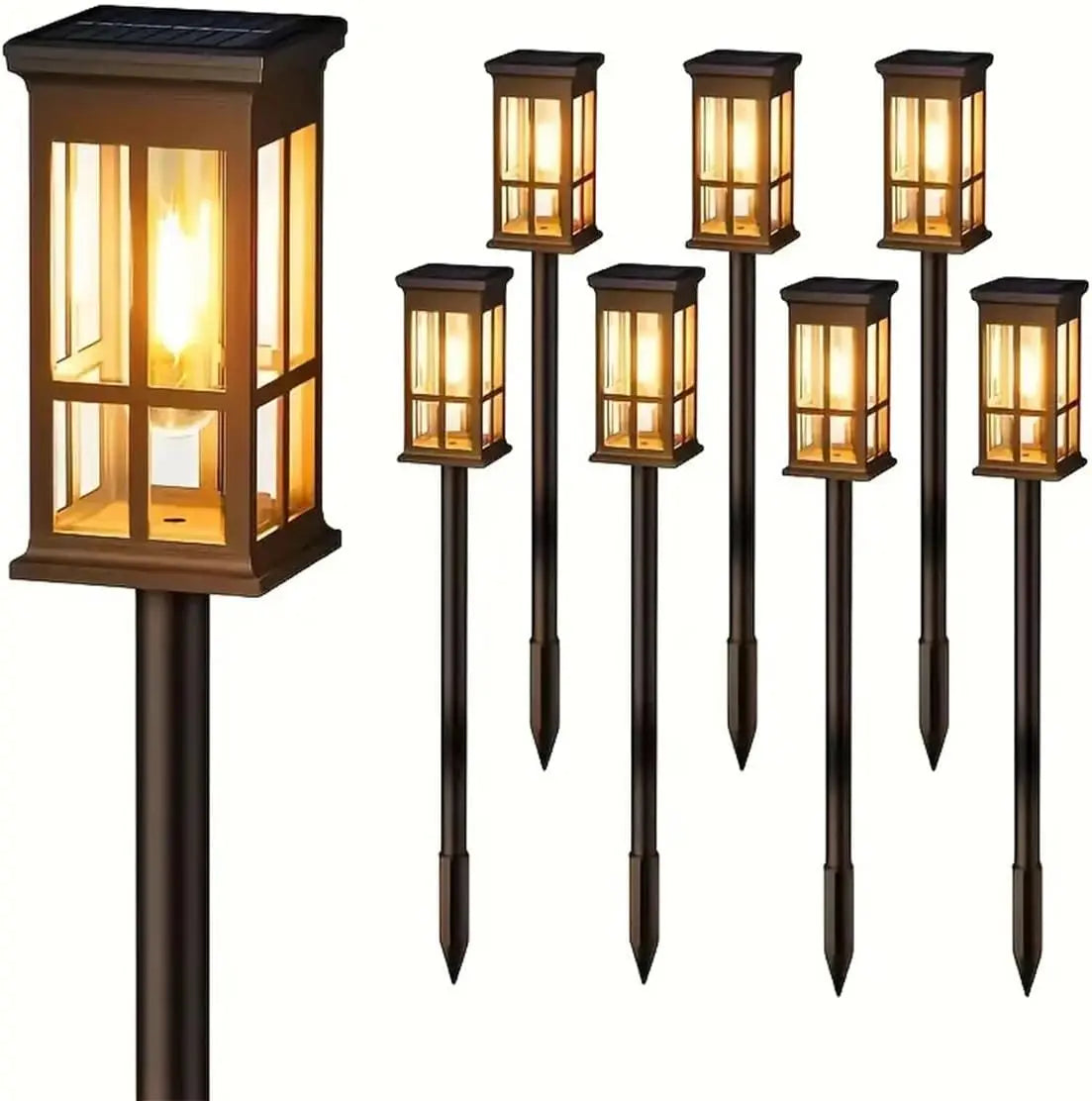 Waterproof Solar Pathway Lights Outdoor Led Garden Decor
