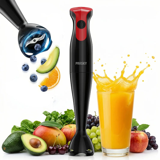 Immersion Hand Blender Electric Handheld Mixer Portable Stick Mixer Stainless Steel Blades for Smoothie Soup Puree Baby Food
