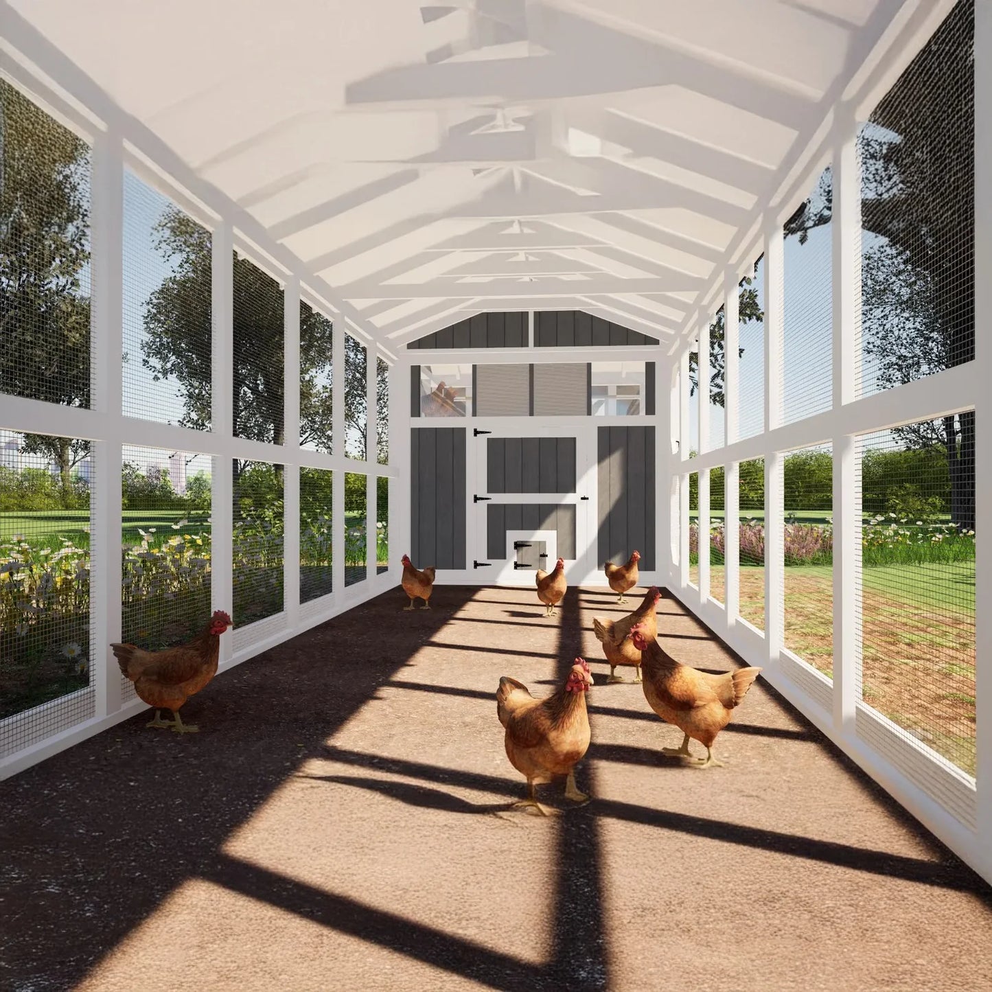 Printed Chicken Coop Blueprints for 24 Backyard Chickens