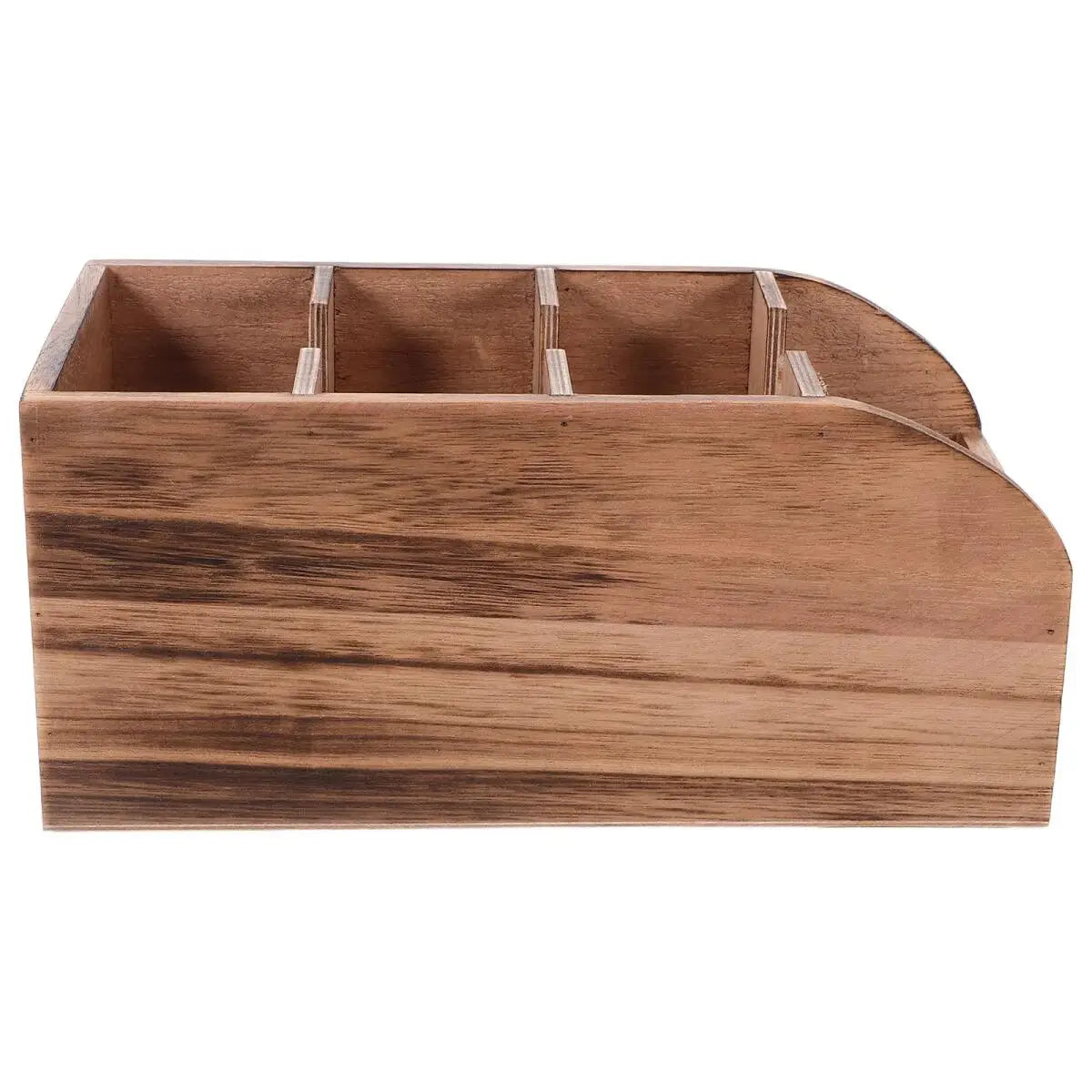 2Pcs Tea Bag Storage Bins Retro Split Multi Level Basket Shelf With Window Country Style Kitchen Bar Countertop Organizer For Tea Packets Seasoning Condiment Sachets Small Sundries Pantry Cabinet Home Decoration