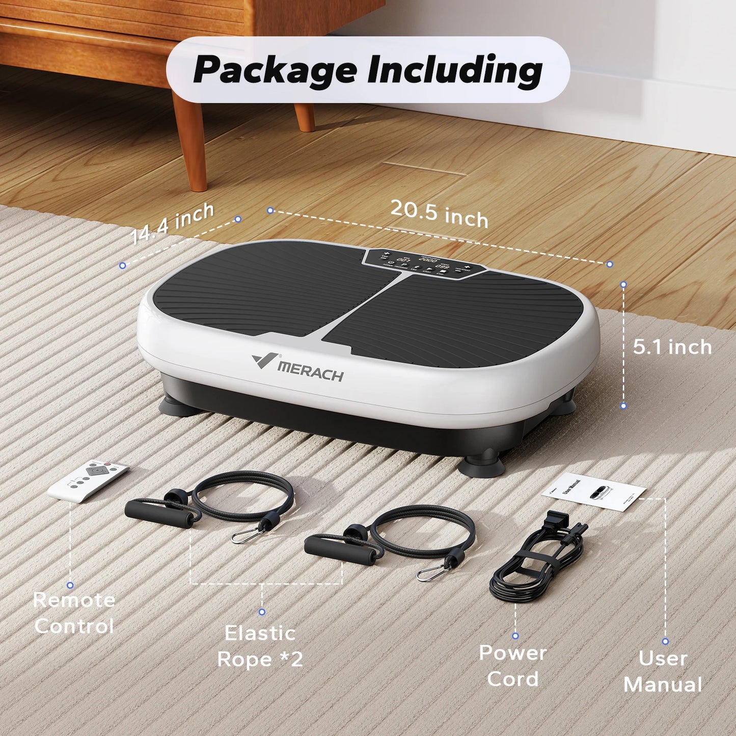 MERACH EMS Vibration Plate Exercise Machine for Pain Relief and Weight Loss