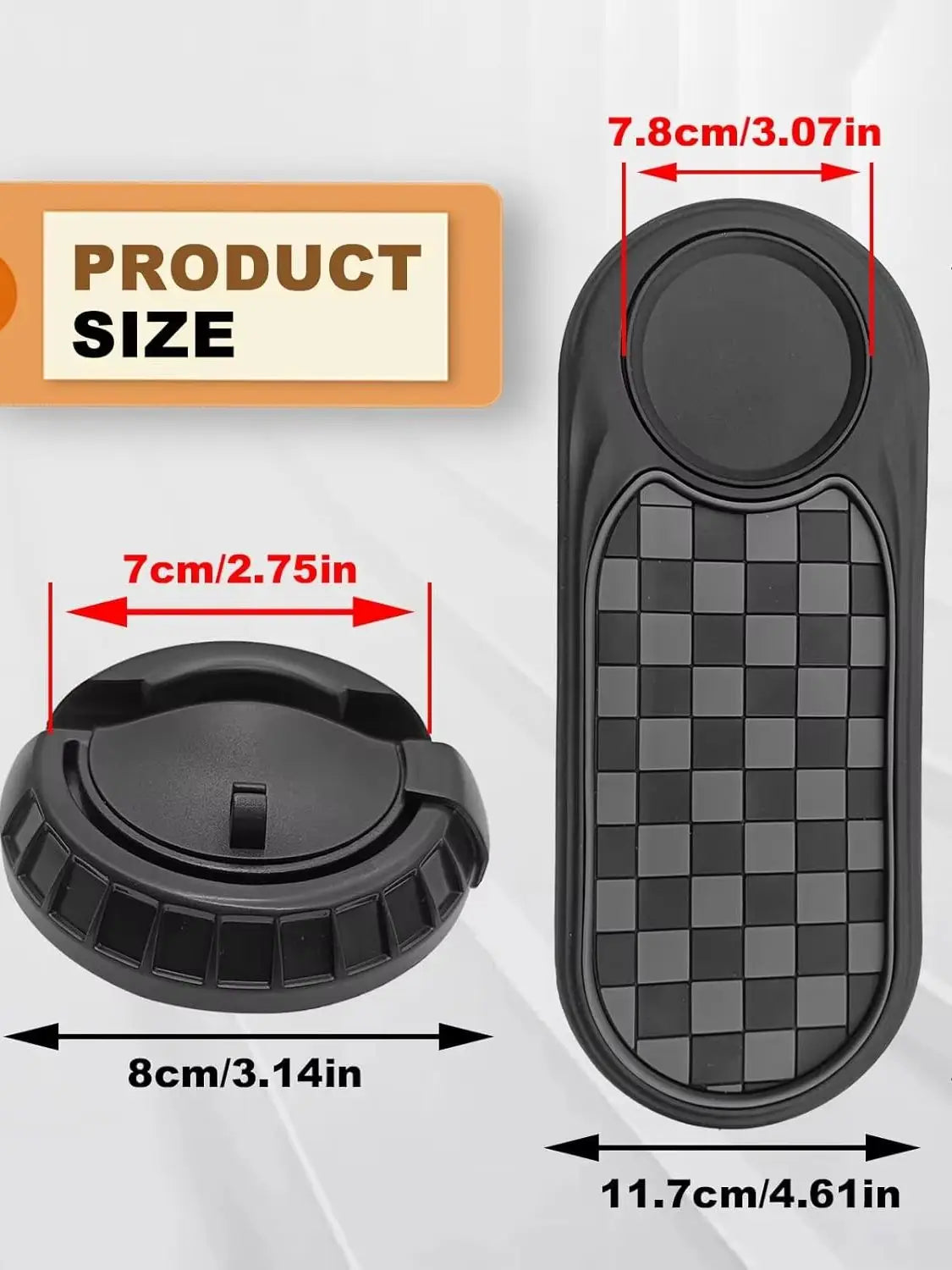 Universal Multifunction Anti-Slip Car Dashboard Mat, Rotatable Car Phone Holder Dashboard Pad with Temporary Parking Number, and