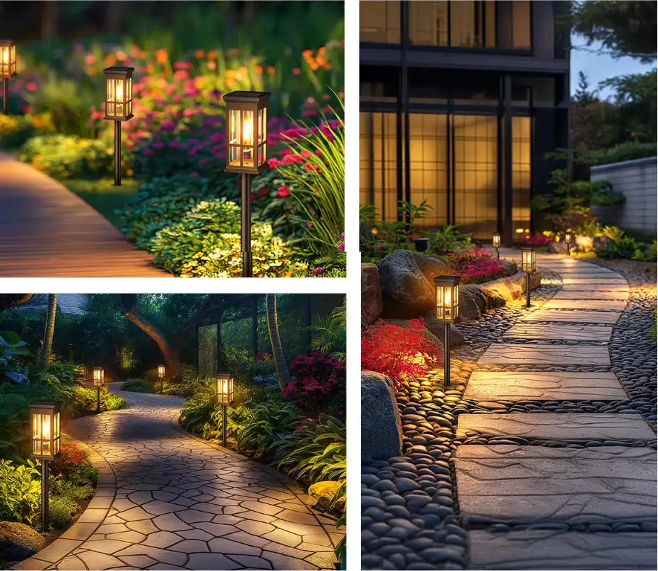 Waterproof Solar Pathway Lights Outdoor Led Garden Decor