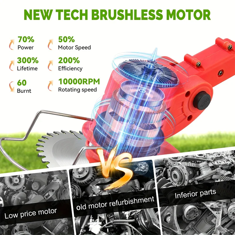 Cordless Telescopic String Trimmer For Outdoor Gardens