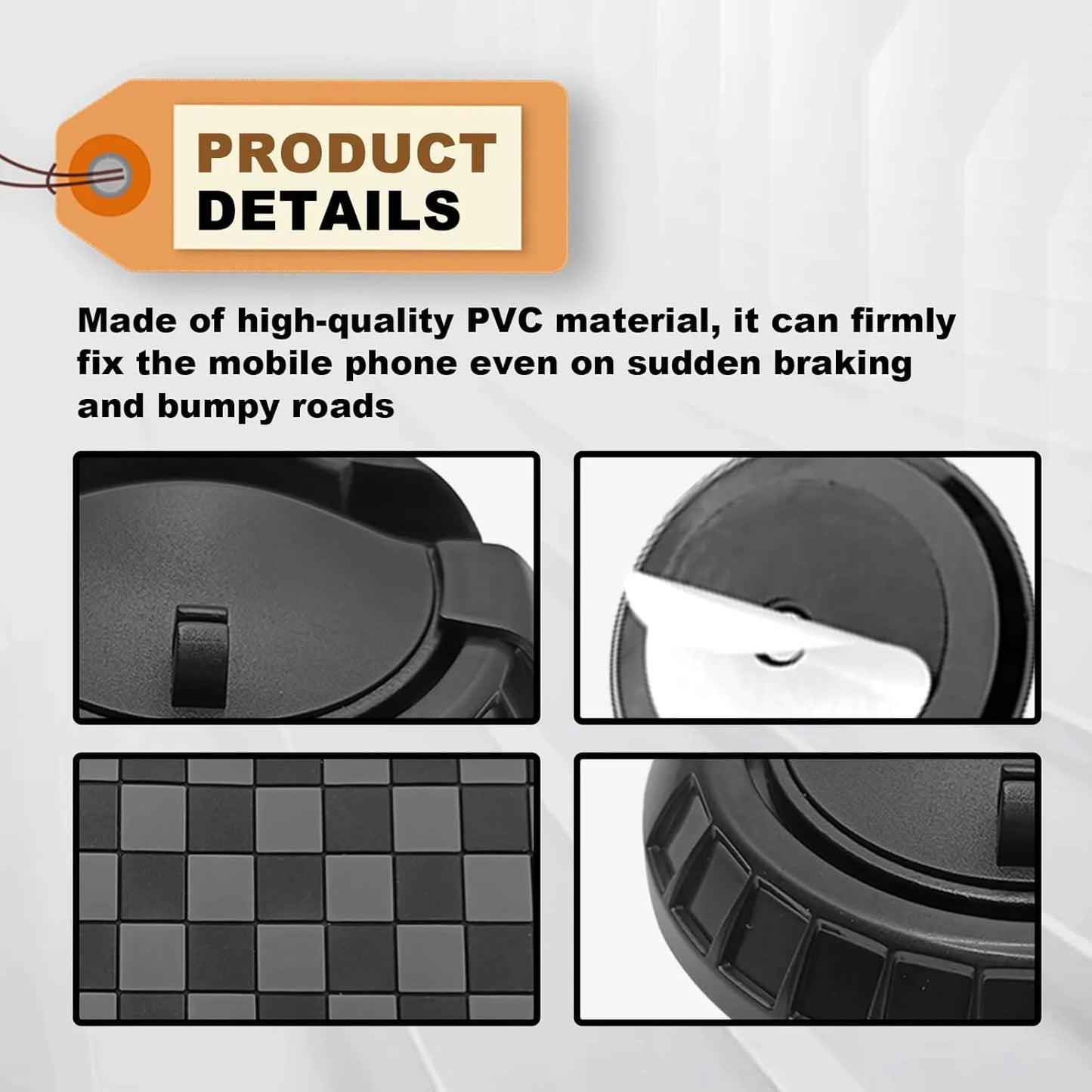 Universal Multifunction Anti-Slip Car Dashboard Mat, Rotatable Car Phone Holder Dashboard Pad with Temporary Parking Number, and