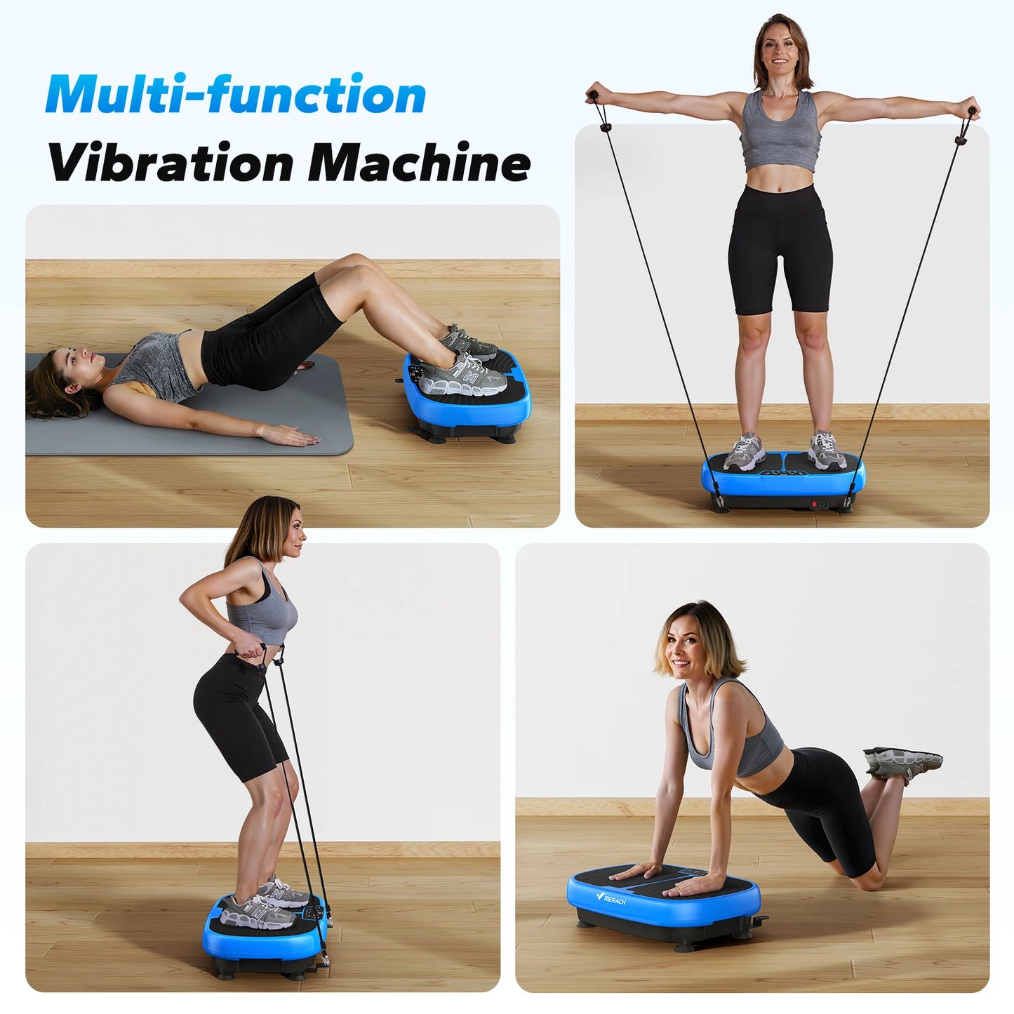 MERACH EMS Vibration Plate Exercise Machine for Pain Relief and Weight Loss