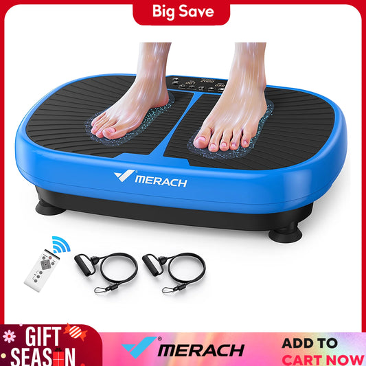 MERACH EMS Vibration Plate Exercise Machine for Pain Relief and Weight Loss