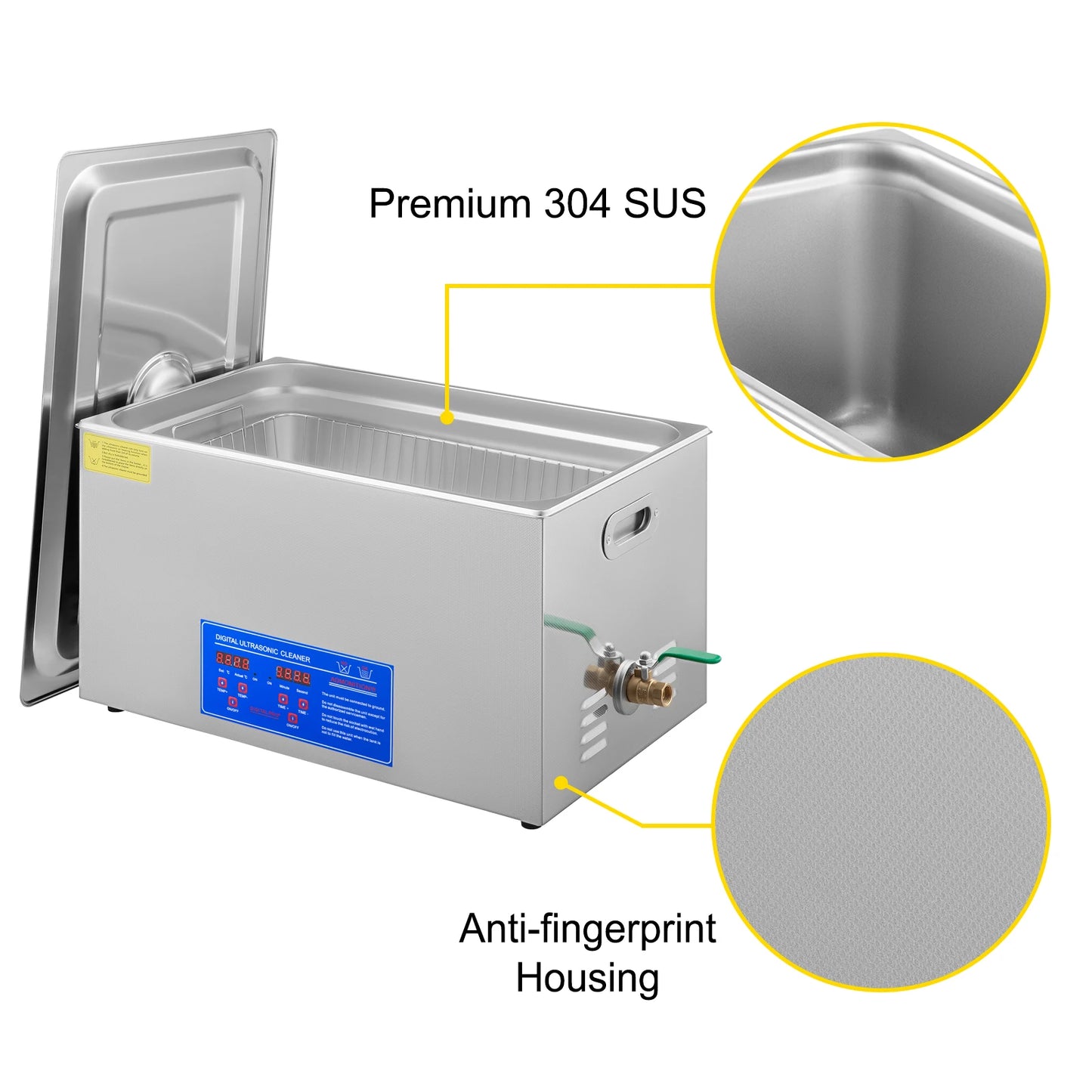 SucceBuy 1.3L 2L 3L 6L 10L 15L 22L 30L Ultrasonic Cleaner Lave-Dishes Portable Heated Washing Machine Ultrasound Home Appliances