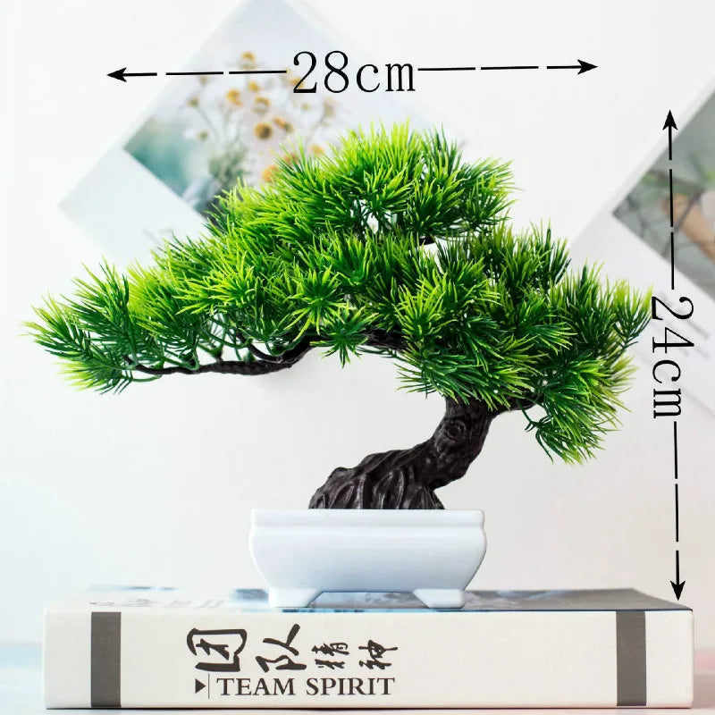 New Green Artificial Plants Bonsai Small Tree Grass Flower Potted Bonsai  Halloween Wedding Christmas Party Home office decor