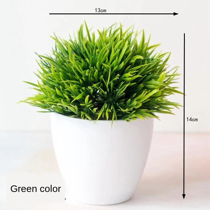 New Green Artificial Plants Bonsai Small Tree Grass Flower Potted Bonsai  Halloween Wedding Christmas Party Home office decor