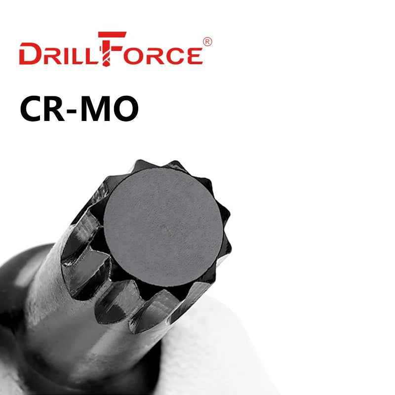 Drillforce 1/2" Drive Impact Spline Socket Bit Wrench Pneumatic Adapter M5/M6/M7/M8/M9/M10/M11/M12/M13/M14/M15/M16/M17/M18/M20