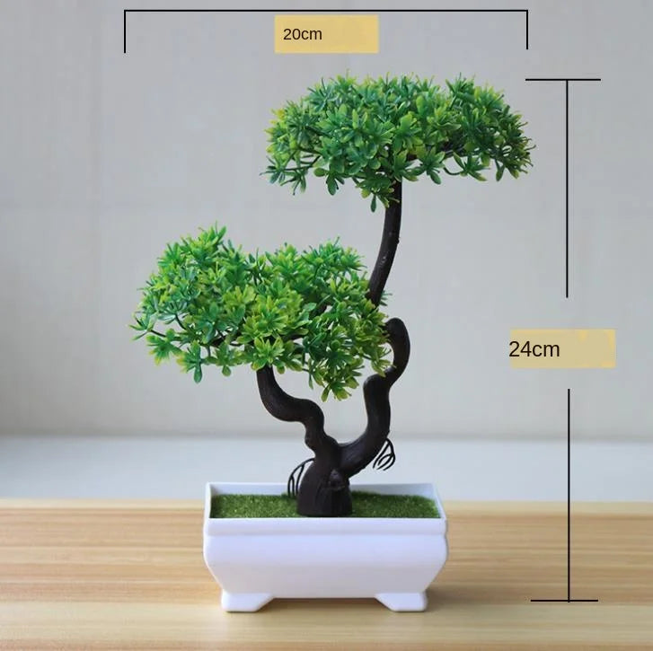 New Green Artificial Plants Bonsai Small Tree Grass Flower Potted Bonsai  Halloween Wedding Christmas Party Home office decor