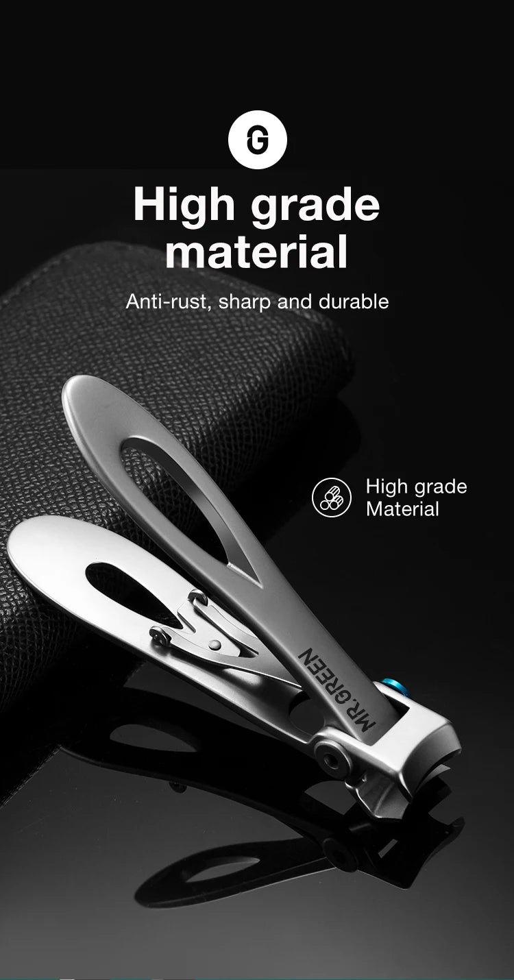 MR.GREEN Nail Clippers Stainless Steel Two Sizes Are Available Manicure Fingernail Cutter Thick Hard Toenail Scissors tools