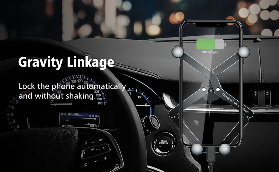 Oatsbasf Car Phone Holder Gravity Support GPS Air Vent Clip Mount For iPhone 13 12 Pro Max Xiaomi Redmi Samsung Cellphone Stand