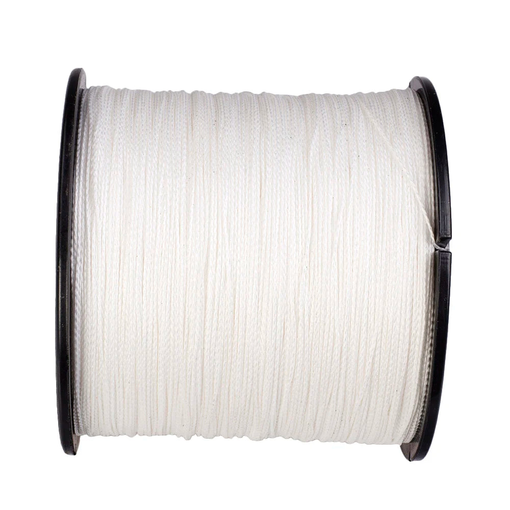 Hercules-Braided Fishing Line, 4 Strands, Carp Fishing Line, White PE, 100m, 300m, 500m, 1000m, 1500m, 2000m, 6-100lb