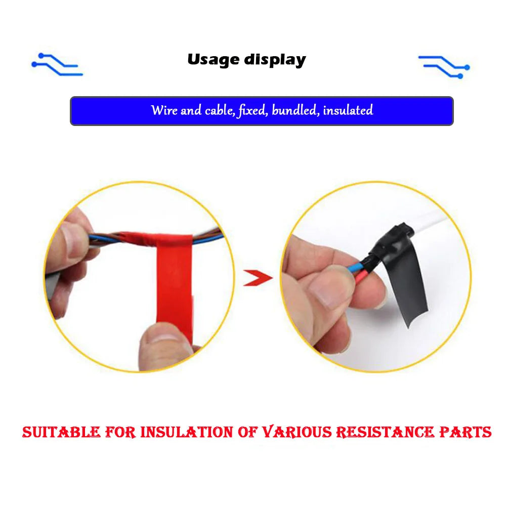 10 Meters Strong Electrical Tape Color Wear-resistant Lead-free Electrical Insulation Electrical Tape PVC Fame Retardant