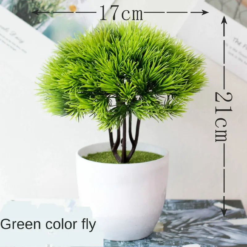 New Green Artificial Plants Bonsai Small Tree Grass Flower Potted Bonsai  Halloween Wedding Christmas Party Home office decor