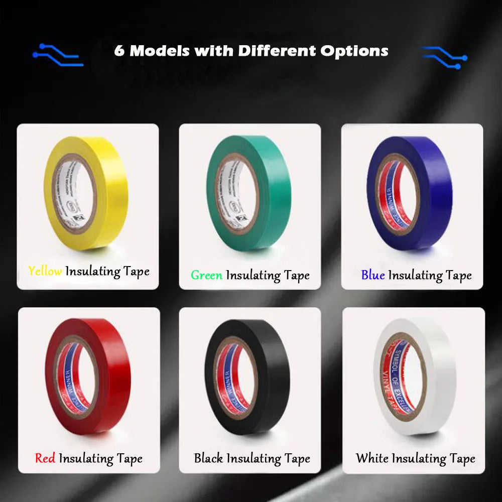 10 Meters Strong Electrical Tape Color Wear-resistant Lead-free Electrical Insulation Electrical Tape PVC Fame Retardant