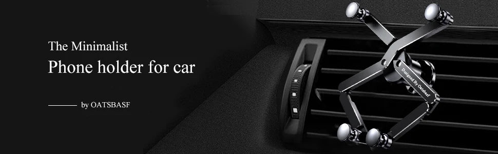 Oatsbasf Car Phone Holder Gravity Support GPS Air Vent Clip Mount For iPhone 13 12 Pro Max Xiaomi Redmi Samsung Cellphone Stand