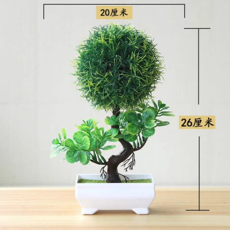 New Green Artificial Plants Bonsai Small Tree Grass Flower Potted Bonsai  Halloween Wedding Christmas Party Home office decor