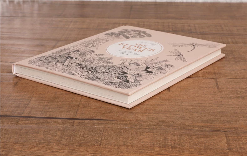 The Flower Year Colouring Book 104 Pages 23.5*18.cm Adult Kids Painting Coloring Graffiti Art Libro Hard Cover