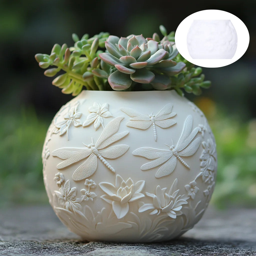 Witch Magic House Relief Pumpkin Succulent Plant Flower Pot Resin Mold  House Relief Storage Box Castle Candle Cup Gypsum Molds