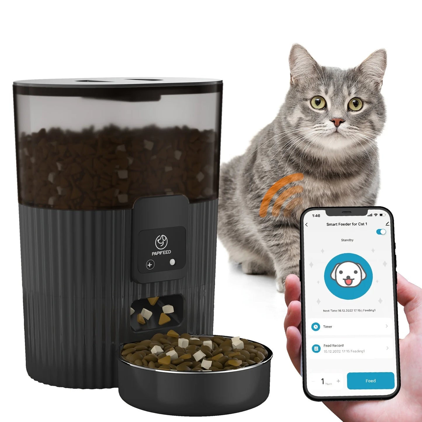 PAPIFEED Smart Automatic Pet Feeder For Cats And Dogs