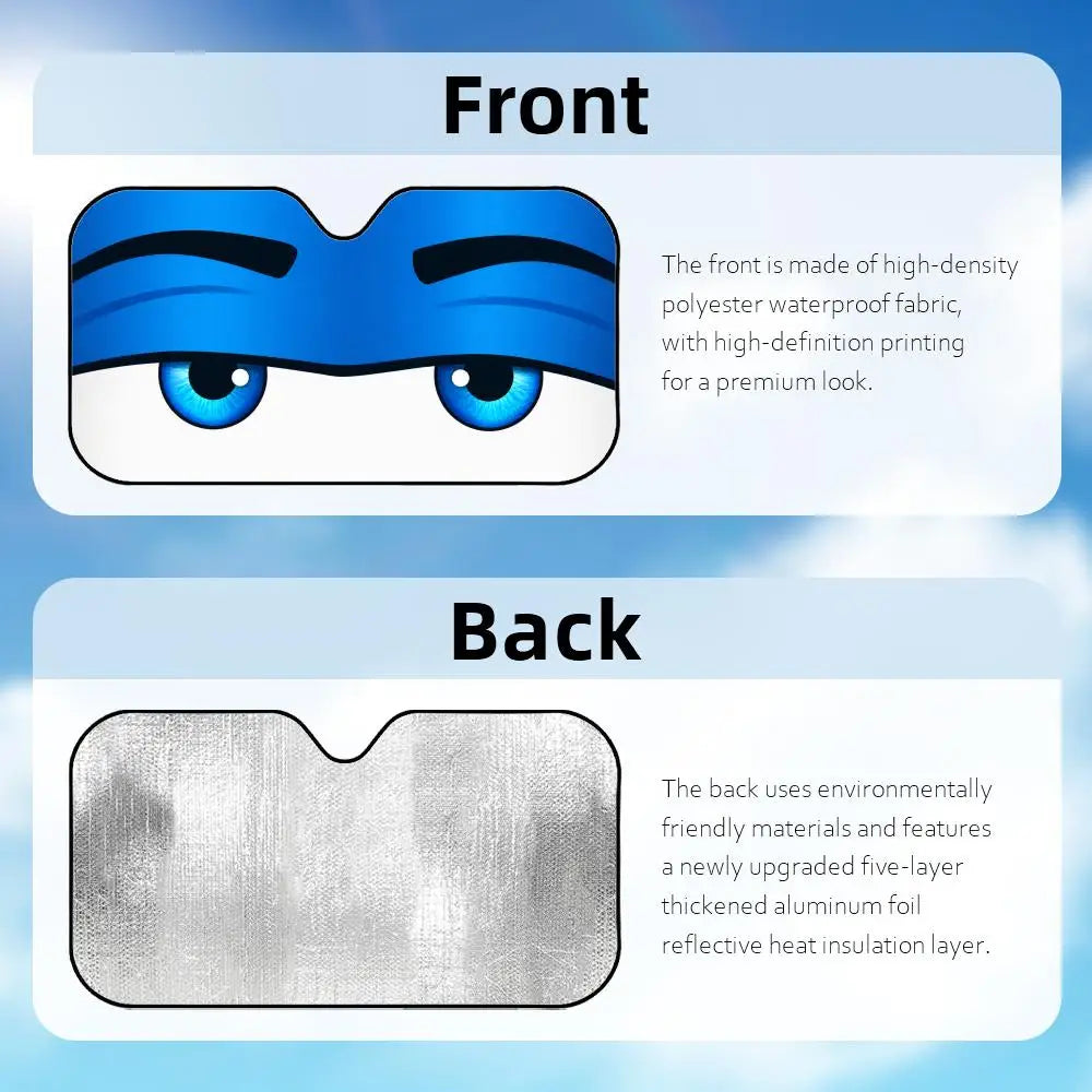 Fatigue Eye Sun Visor Reusable Aluminum Foil UV Protector Heat Car Sunshades Five-Layer Insulation Windshield