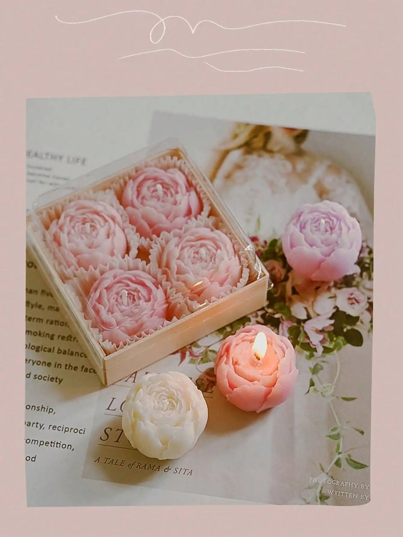 Premium Rose Scented Soy Candles For Elegant Home Decor