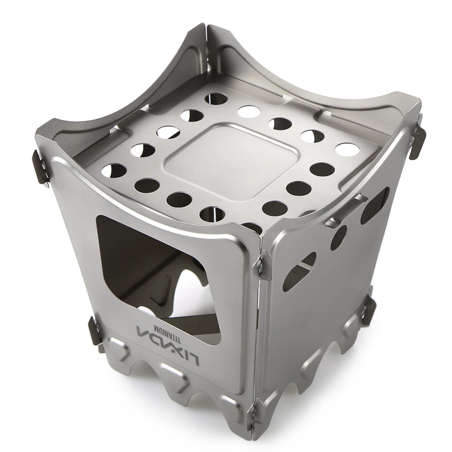 Lixada Compact Folding Titanium Wood Stove for Outdoor Camping Cooking Picnic Wood Burner camping accessories and equipment