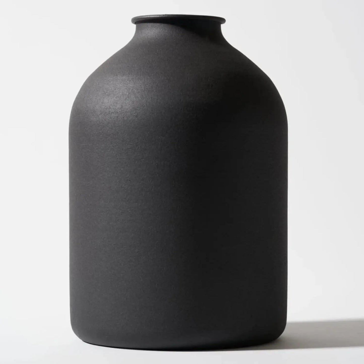 Large Black Vase for Flowers Decor Living Room - 8.6in Tall, Matte Black | Arlo Vase For Dining Coffee Table Centerpieces, Wabi Sabi Decor, Big Decorative Modern Vase
