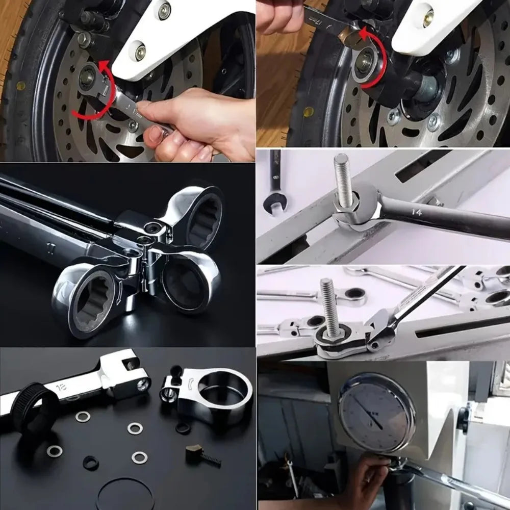 Ratcheting Wrench Set Metric Hand Tools For Car Repair