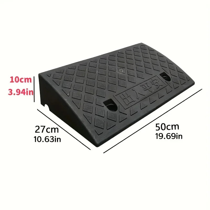 Portable Threshold Ramp 3/5/6/7/8/9/10cm Height Non-Slip Surface Durable Ramp for Car Motorcycle Wheelchair Scooter Pets Access