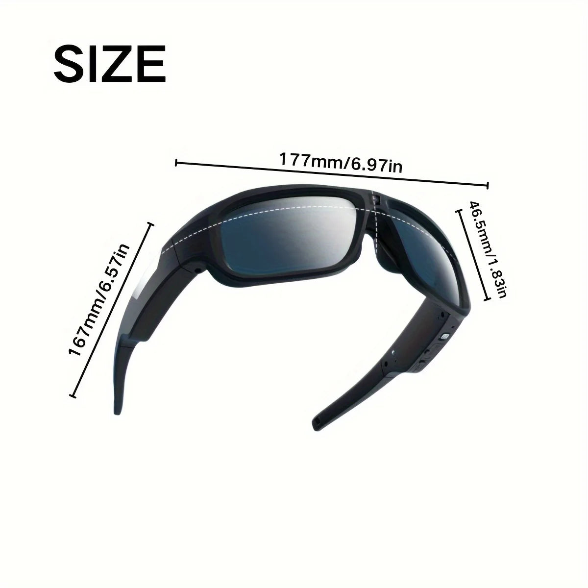 4K 64GB HD FPV Smart Glasses Camera Video Recording Mini Wireless Bodycam Vlogging POV Action Sports Motorcycle Cycling