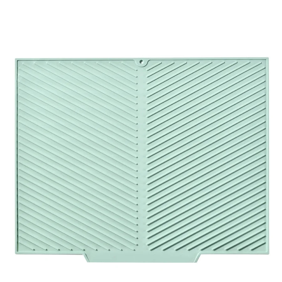 1pc Silicone Draining Pad Diversion Opening Slope Dish Cup Storage Pad Bathroom Water Filter Pad Non-Slip Mat Kitchen Unit Heat