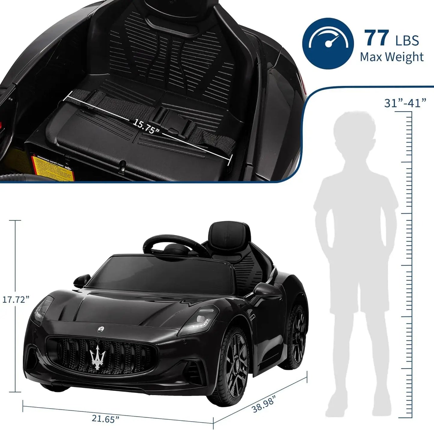 Electric Toddler Ride On Car With Remote Control Suspension