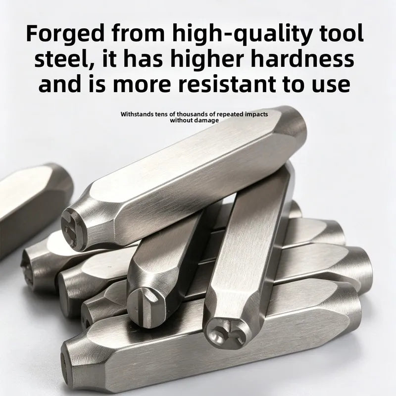 Factory Direct Letter Steel Stamp Set Hardened Industrial Number & Letter Punch Dies