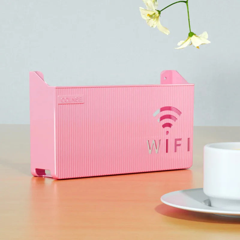 1PC Wall Hanging Wireless Wifi Router Shelf Storage Box ABS Plastic Organizer Box Cable Power Bracket Organizer Box Home Decor