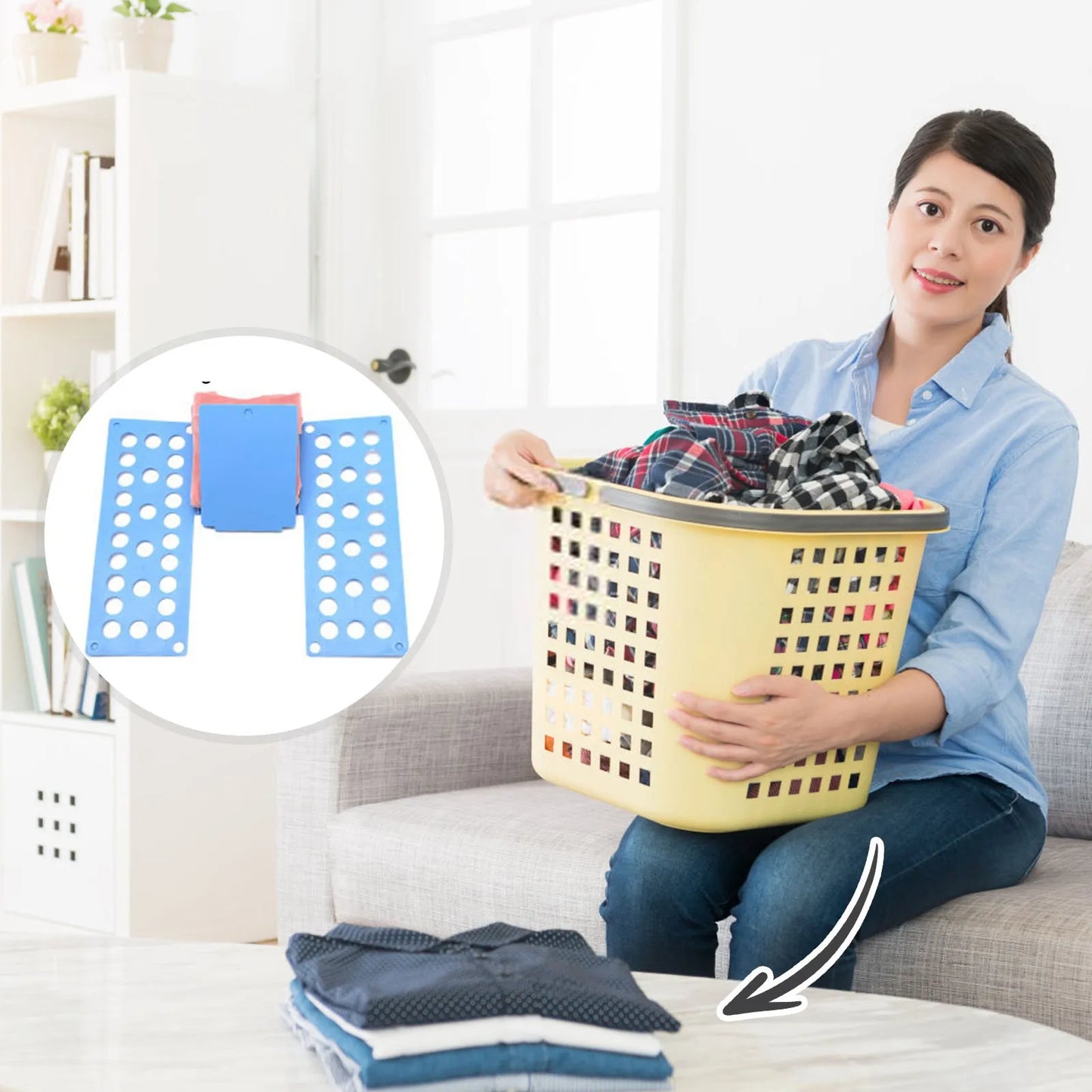 Clothes Folding Board Child Clothing Folder Bender Plastic Practical Detacha Children Lazy T-shirt Folder Laundry Time-saving