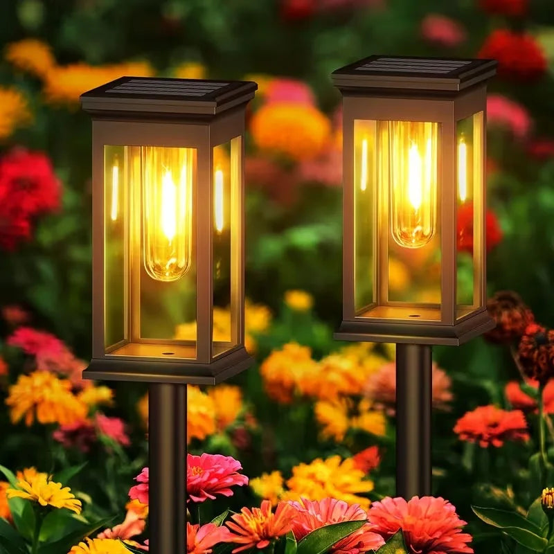 Solar Led Pathway Lights Automatic Waterproof Garden Decor