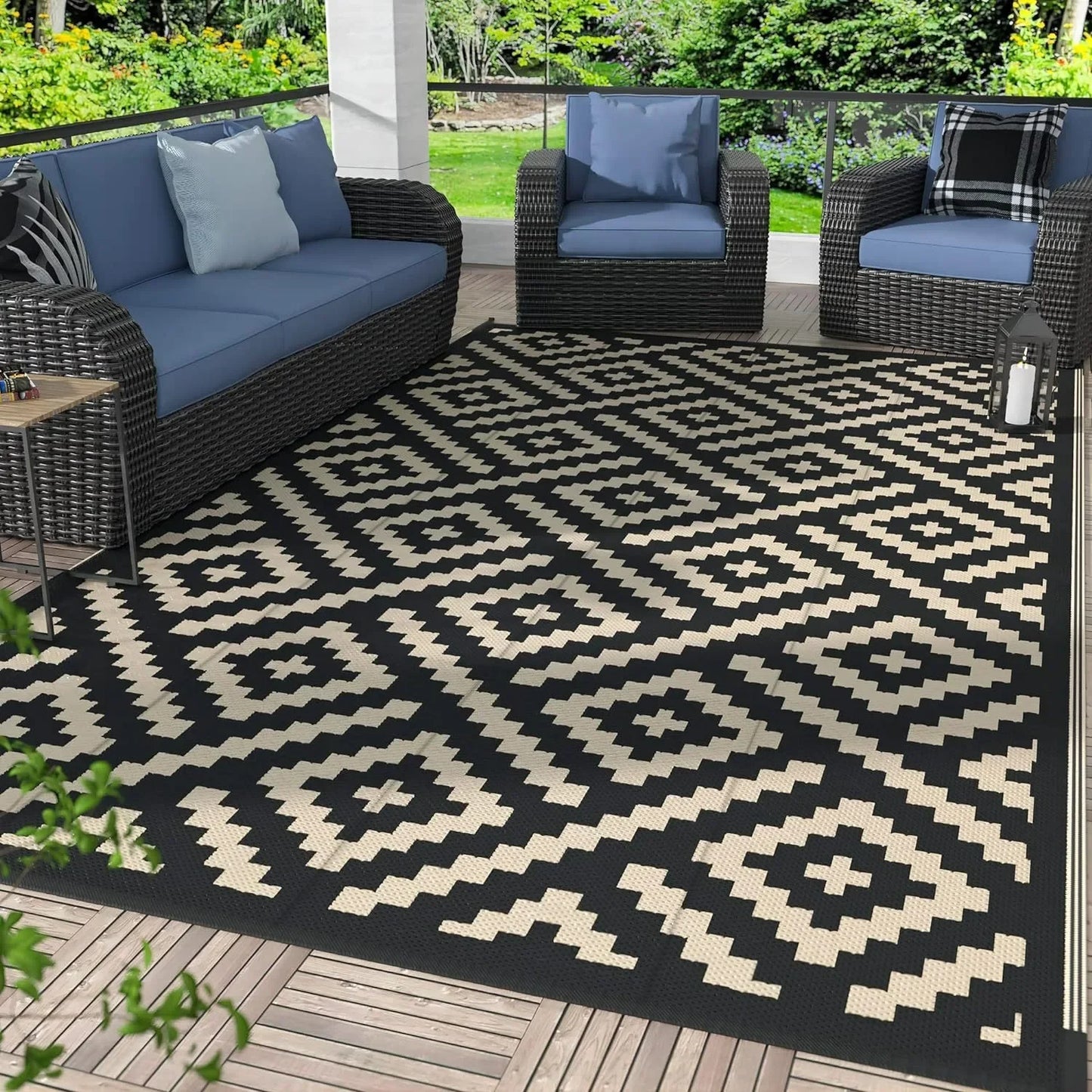 VIKAMA Outdoor Carpet Camping And Picnic Moisture-Proof And Easy-To-Clean Floor Mat Washable Decorative Carpet Home Decoration