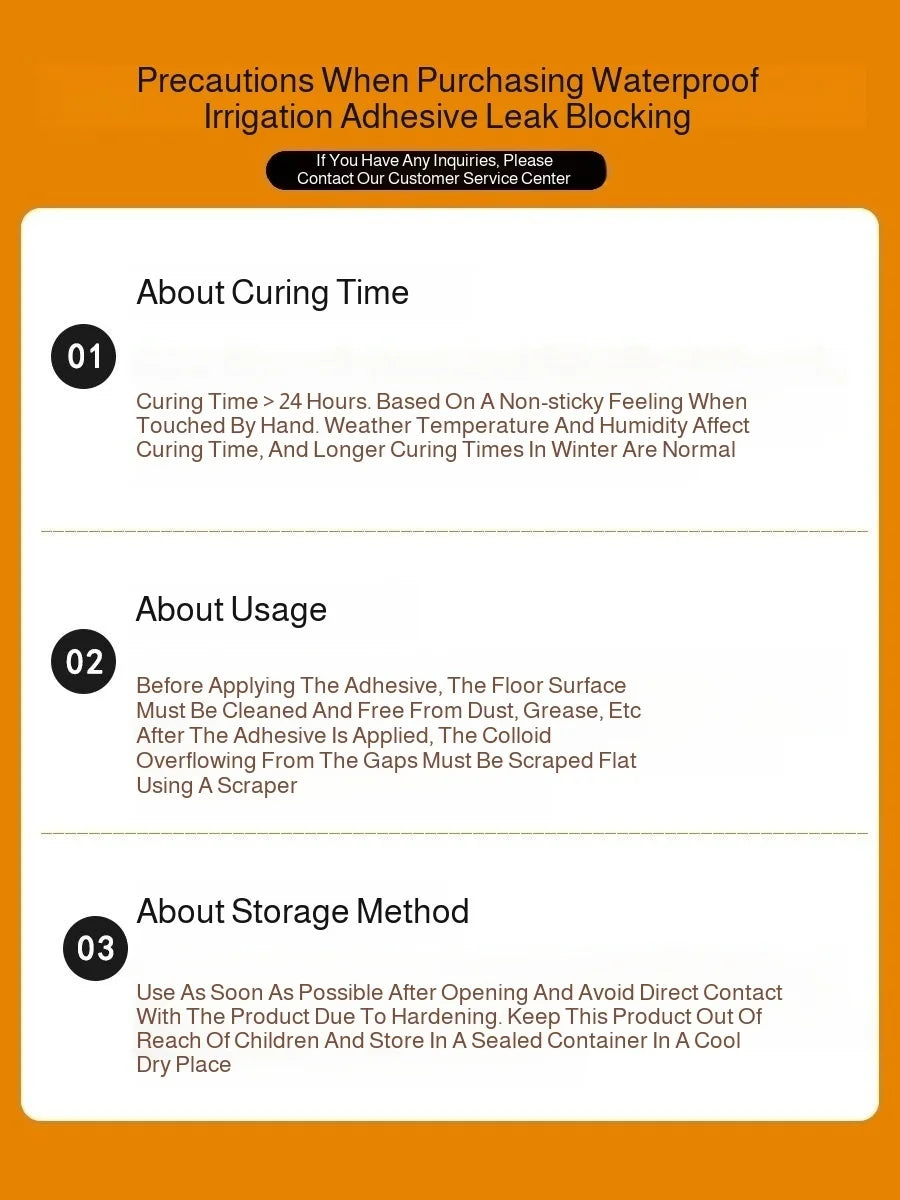 Waterproof Adhesive Leak Repair Concrete Crack Filler - Quick Setting High Strength Sealant for Roof Wall Floor Pool Leakage Fix