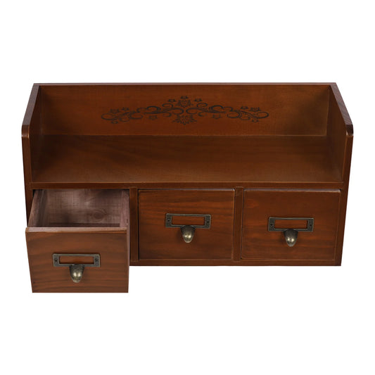 Vintage Desktop Organizer Cabinet For Study And Bedroom