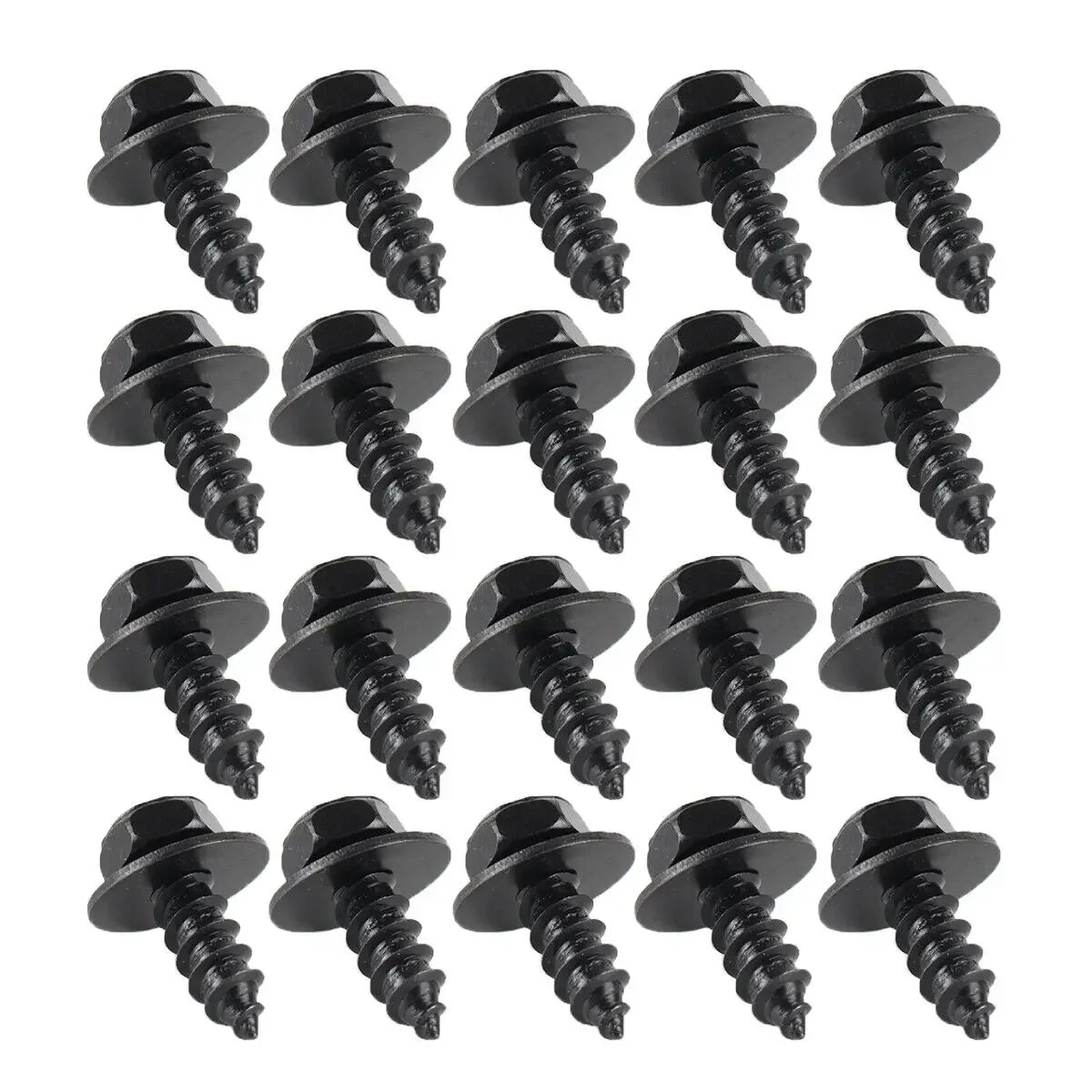 Car Bumper Fender Fastener Clip Hex Head Self Tapping Screws Universal Car Fender Splash Seal Guards Rivet Clip Screws Fasteners