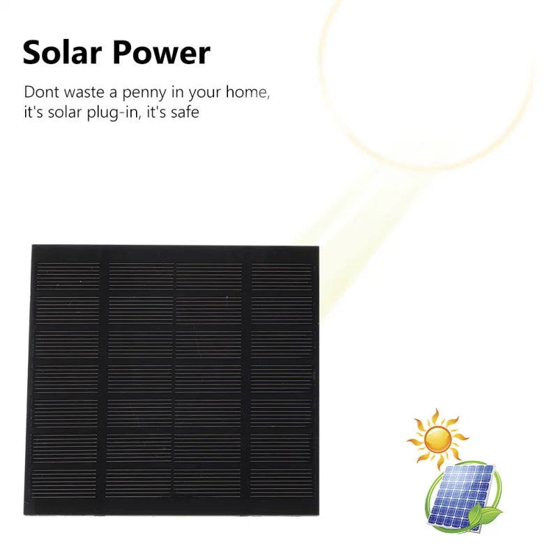 Solar Fountain Pump Panel Powered Water Kits Aquarium Pond Lawn Low Noise Outdoor Bird Bath Garden Decor with 6Nozzles